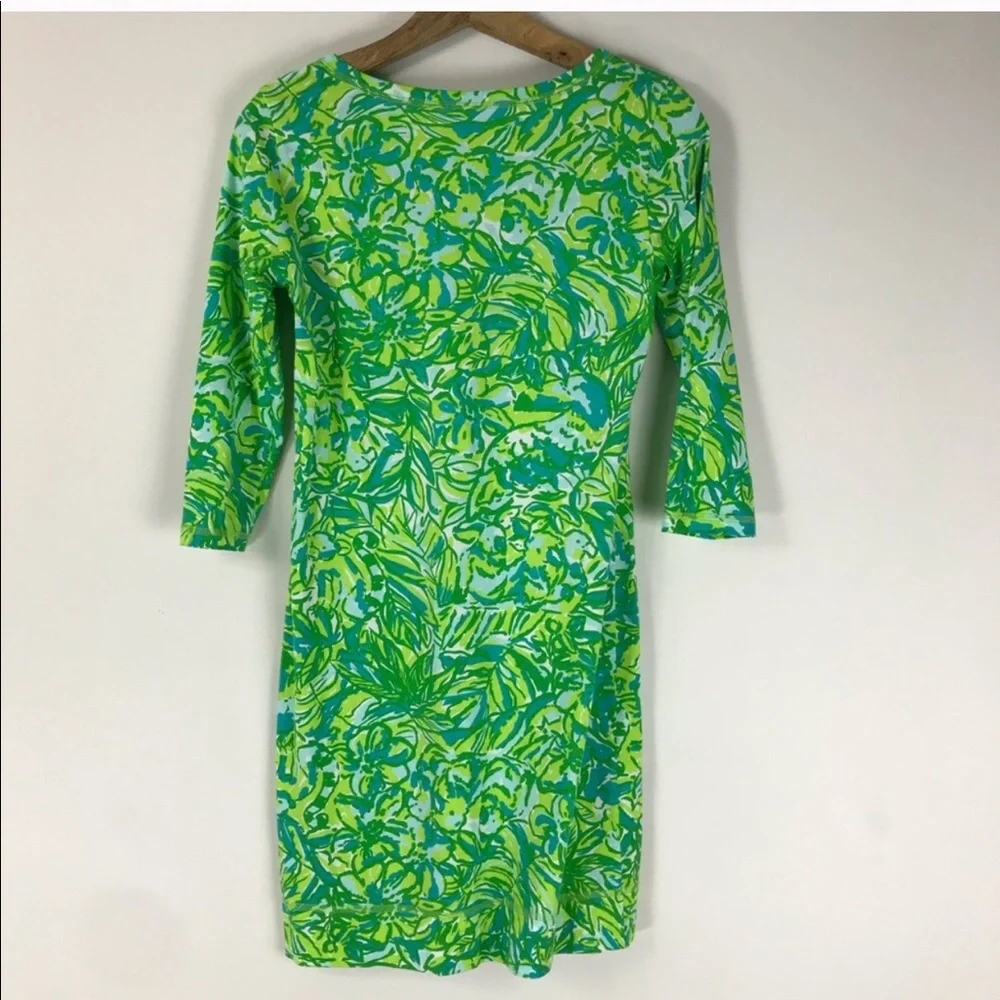 Lilly Pulitzer Palmetto Dress Green Parrot Sz S - Picture 7 of 8